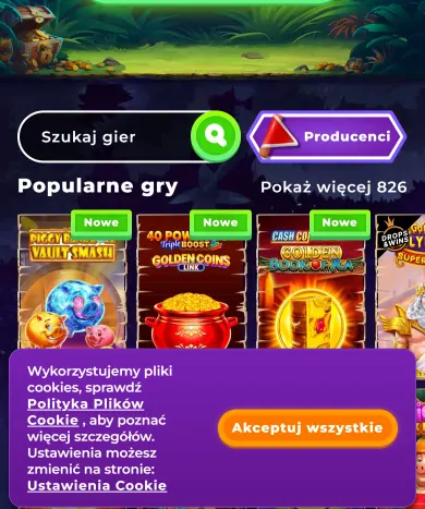 Wazamba Kasyno w telefonie – wyszukiwarka, Producenci i kafelki gier w m-wersji